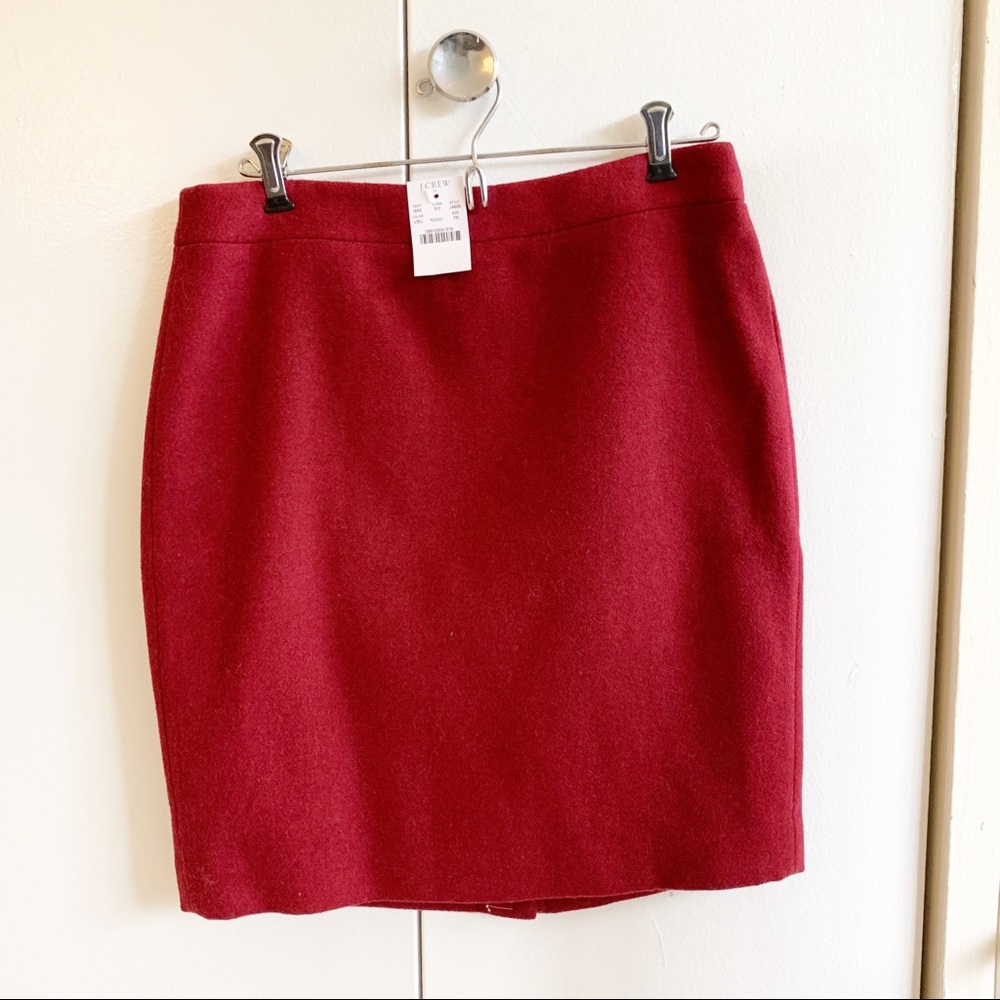 Wool burgundy J Crew factory skirt